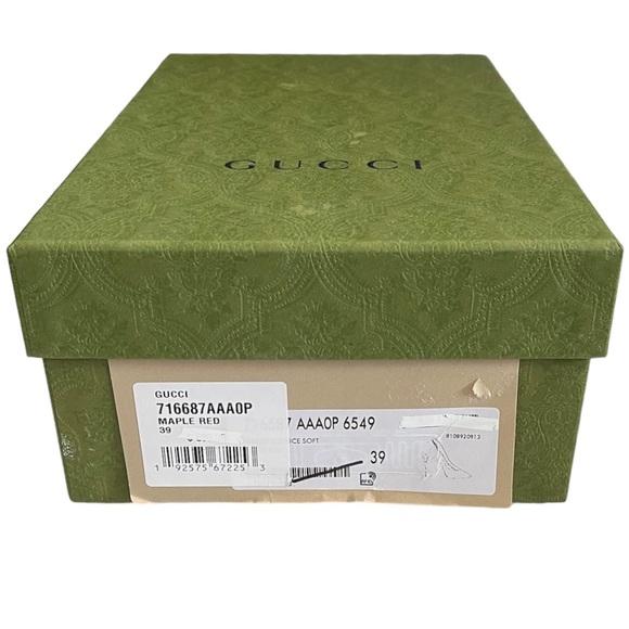 ⛔️ SOLD ⛔️ NEW Gucci Women's Priscilla Patent Leather Pointed-Toe Pumps 39 Red - Picture 12 of 13